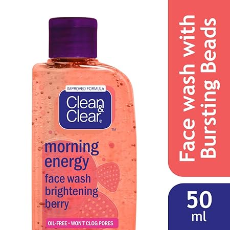 Clean and Clear Morning Energy Berry Face Wash, 50ml