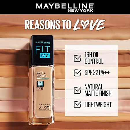 Maybelline New York Fit Me Matte+Poreless Liquid Foundation