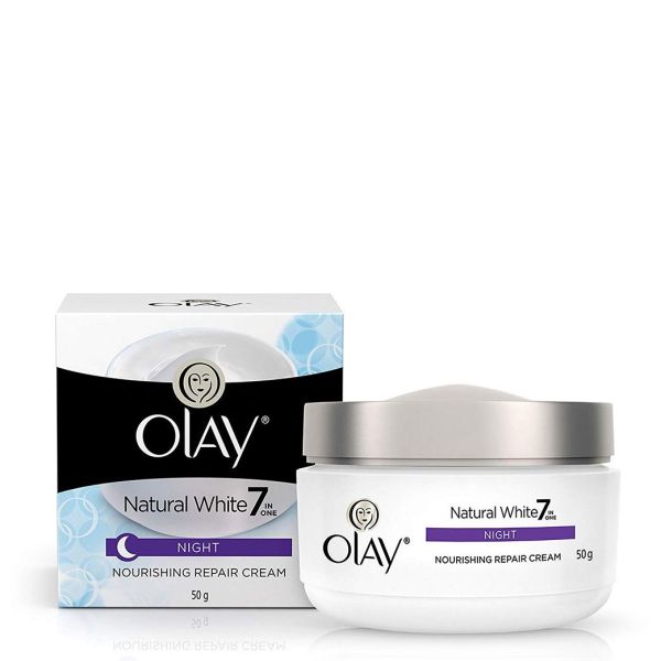 Olay Natural White 7 in One, Night Nourishing Repair Cream, 50g