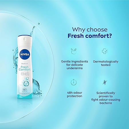 NIVEA Deodorant, Fresh Flower, Women, 150ml