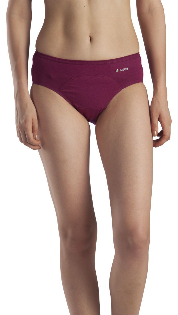 Lavos Women's Organic Cotton, Bamboo Periods Panty Size-L, Plum - Roopsons