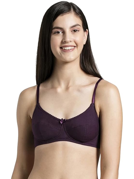 Jockey 1615 Women's Wirefree Non Padded Super Combed Cotton Elastane  Stretch Full Coverage Everyday Bra with Soft Adjustable Straps 38C -  Roopsons