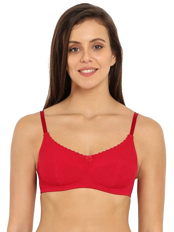 Jockey 1615 Women's Wirefree Non Padded Super Combed Cotton Elastane  Stretch Full Coverage Everyday Bra with Soft Adjustable Straps 34C -  Roopsons