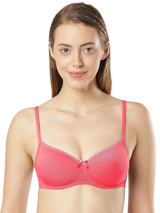 SEMI/MEDIUM COVERAGE PADDED NON-WIRED T-SHIRT BRA 34C - Roopsons