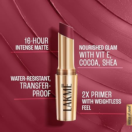 Lakme 9 TO 5 Primer + Matte Lip Color (3.6g)