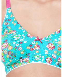 Alternative view of PrettySecrets Blue Floral Print Full-Coverage T-shirt Bra