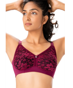 PRETTYSECRETS Lace Perfect Coverage Bra – Wine
