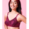 PRETTYSECRETS Lace Perfect Coverage Bra – Wine - Image 5