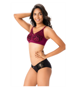 Alternative view of PRETTYSECRETS Lace Perfect Coverage Bra – Wine