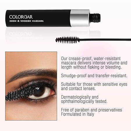 Colorbar Zoom and Whoosh mascara, Black Sin, 9 ml