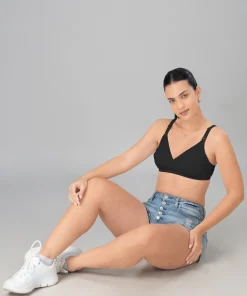 Alternative view of Lovable White Non Padded Non Wired Full Coverage Bra L0296-Black