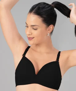 Lovable Black Lightly Padded Non Wired Full Coverage T-Shirt Bra CONFI-41-BLACK
