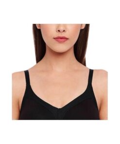 Alternative view of Enamor Innovations Fabcool Full Support Everyday Full Figure Bra - Jiggle Control and Antimicrobial, Non-Padded, Wirefree, Full Coverage Women's Bra - AB75 (Available in Plus Sizes) (Black)