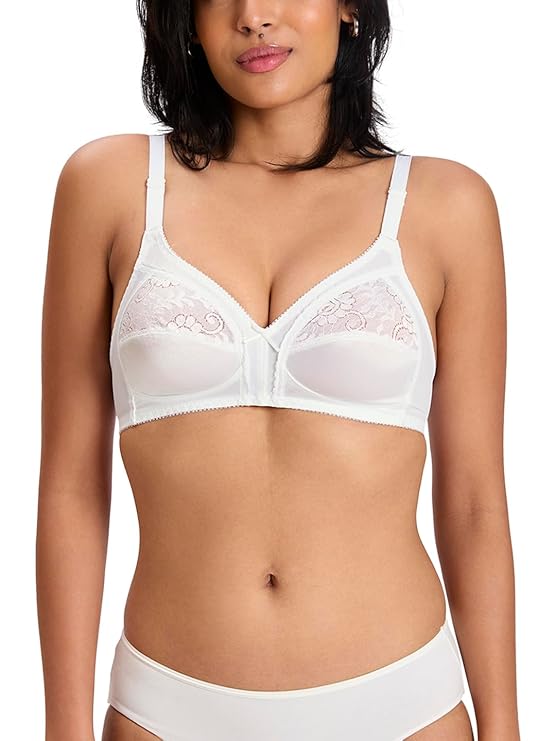 Triumph International Women's Non Padded | Wireless | Claudette White | Full-Coverage Bra