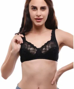 Lovable Black Non Padded Non Wired Full Coverage Bra L0596-Black