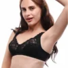 Lovable Black Non Padded Non Wired Full Coverage Bra L0596-Black - Image 2