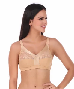 Alternative view of Enamor Innovations Fabcool M-Frame Side Shaper Panel Women's Cotton Everyday Bra - Non Padded, Wirefree, Full Coverage - A014 (Available in Plus Sizes) Skin