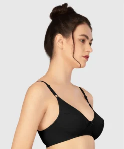 Alternative view of Lovable White Non Padded Non Wired Full Coverage Bra L-1797-BLACK