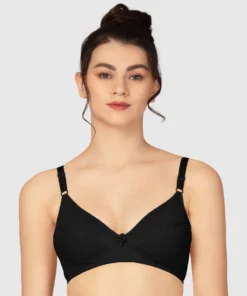 Lovable White Non Padded Non Wired Full Coverage Bra L-1797-BLACK