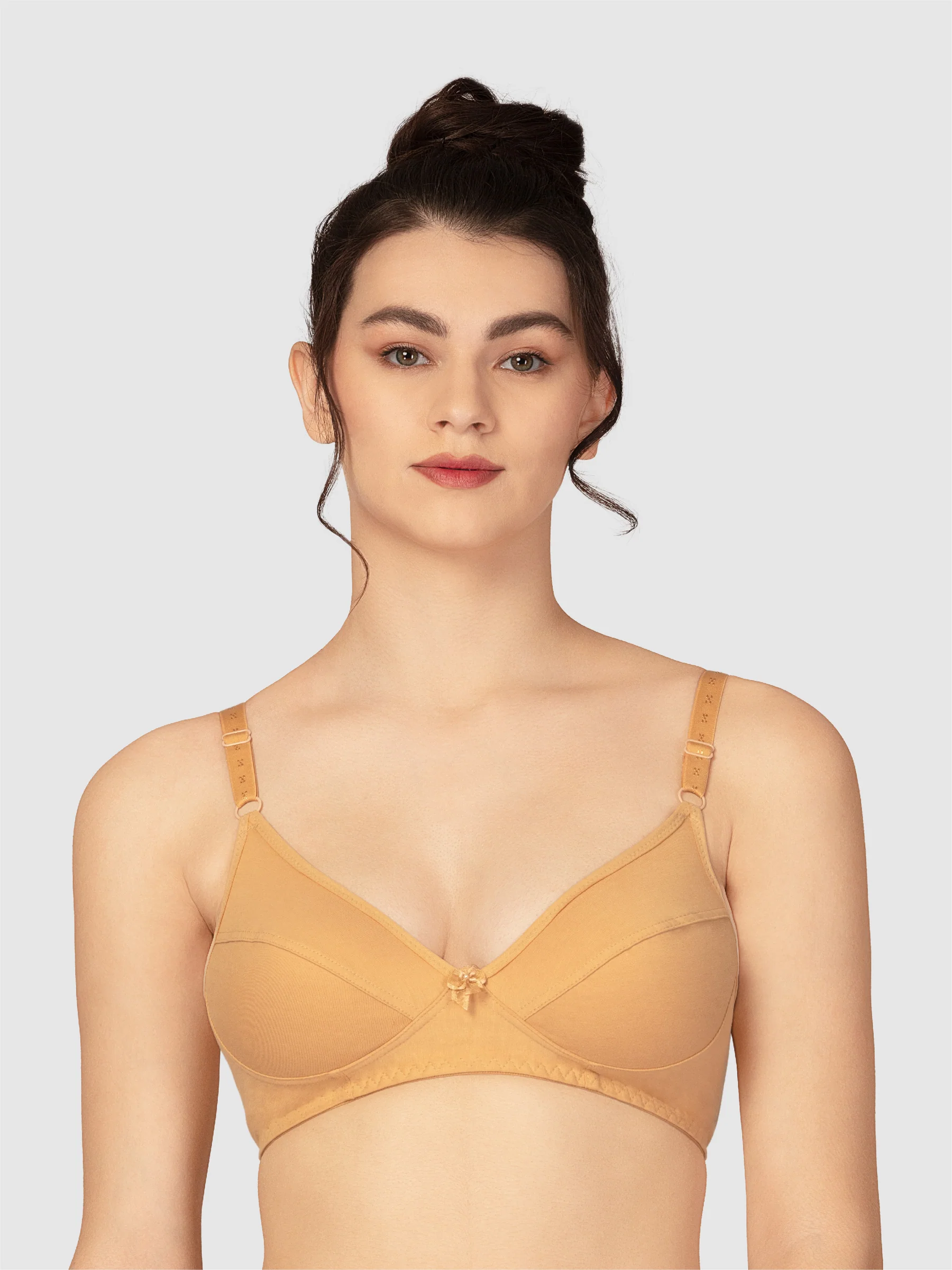 Lovable White Non Padded Non Wired Full Coverage Bra L-1797-SKIN