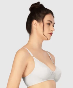 Alternative view of Lovable White Non Padded Non Wired Full Coverage Bra L-1797-WHITE
