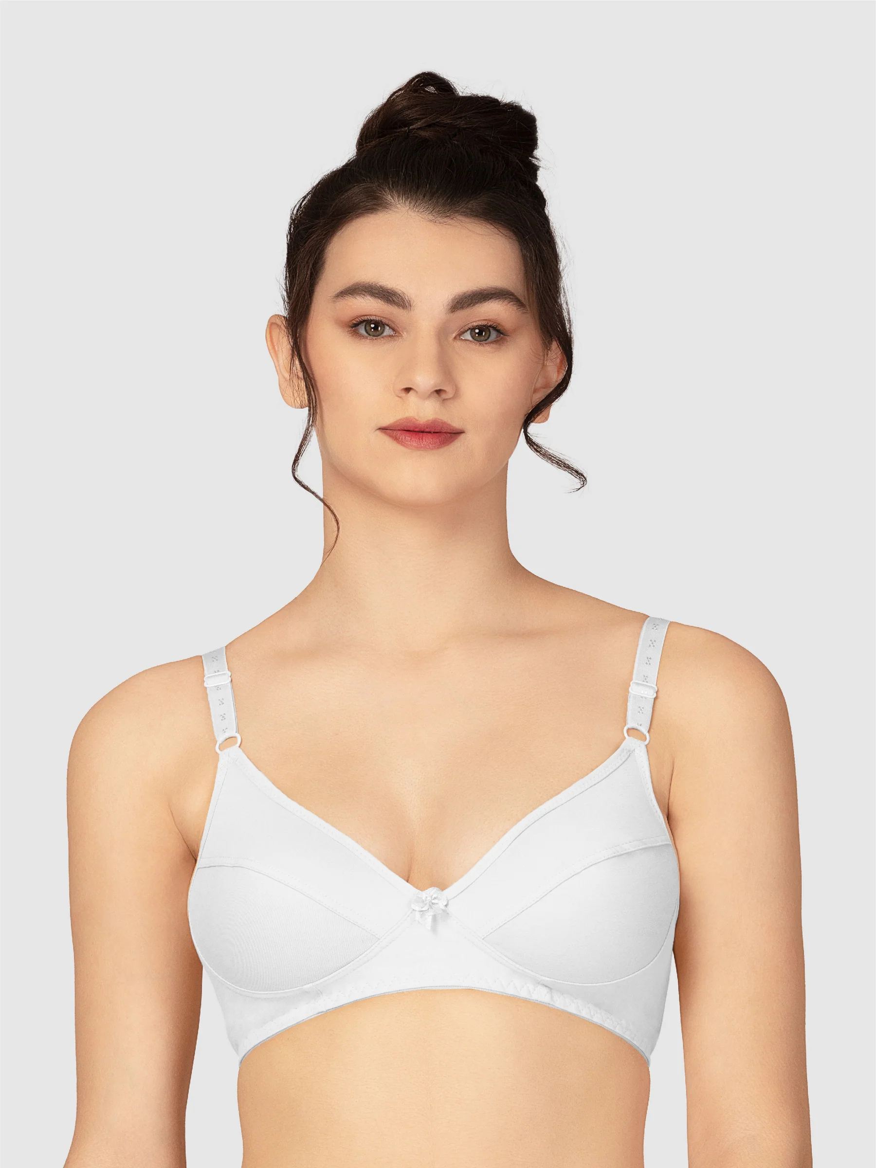 Lovable White Non Padded Non Wired Full Coverage Bra L-1797-WHITE