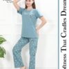 Soft Cotton Panda Print Women’s Night Suit – Velvet By Night Casual Sleepwear Set